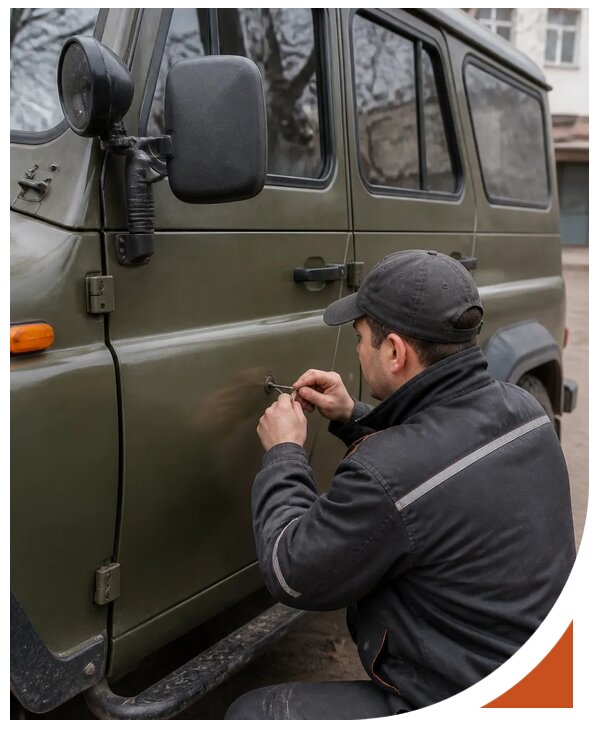 Профессиональное вскрытие автомобиля УАЗ без повреждений в Туле